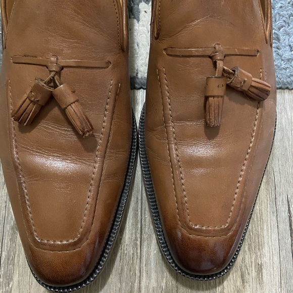 LIKE NEW‼️3DM LEATHER TAN TASSEL LOAFER SZ:13-13.5 - Picture 8 of 16